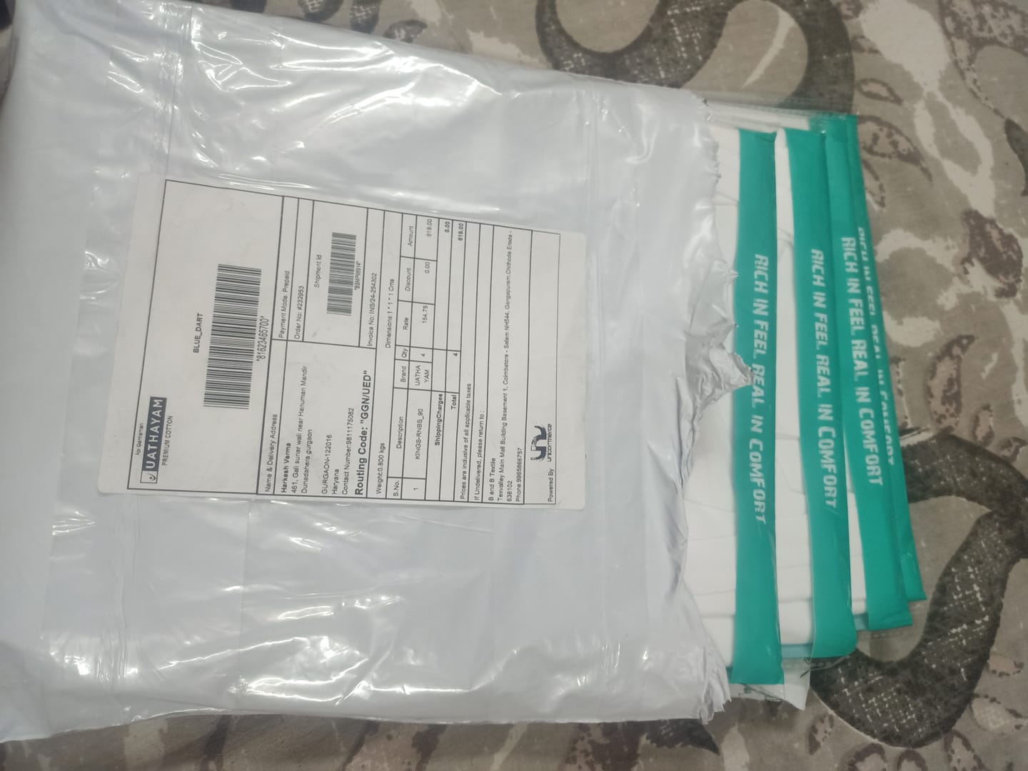 Customer photo review of UATHAYAM 100% Combed Cotton Kings RNBS White Vest For Mens Combo (Pack of 4)
