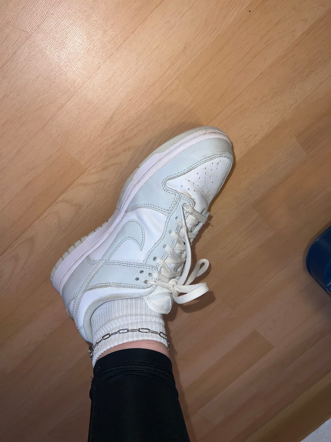 Customer photo review of Paperclip Fußkette | 18K vergoldet