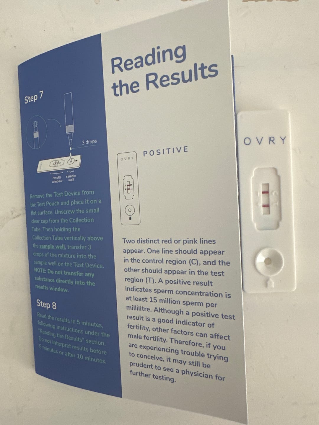 Customer photo review of Male Fertility Test