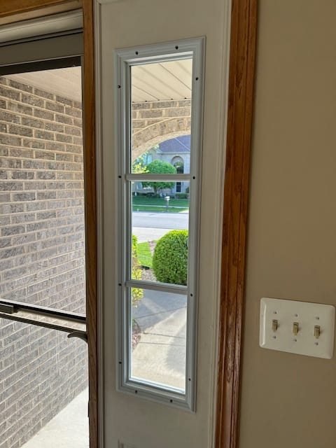 Customer photo review of Clear 3 Lite Glass and Frame Kit (Half Sidelite 10" x 38" Frame Size)
