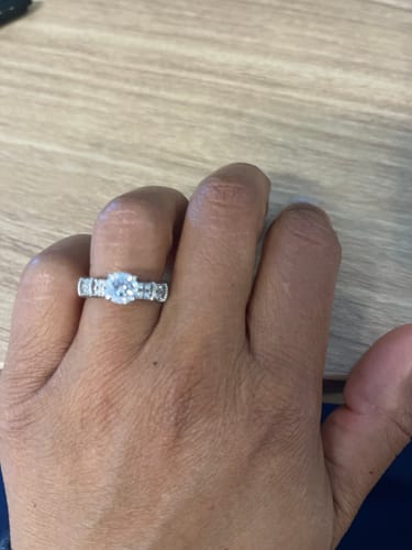 Customer photo review of Solitaire 1ct CZ Ring in Sterling Silver