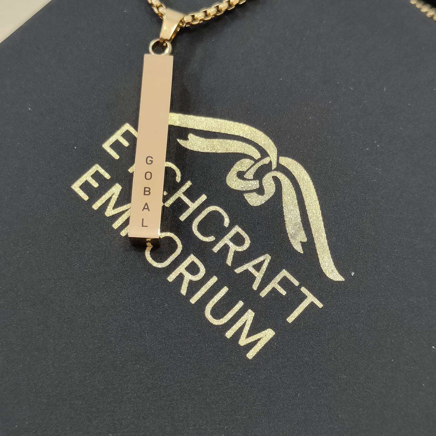 Customer photo review of Personalised Cuboid Locket for Men