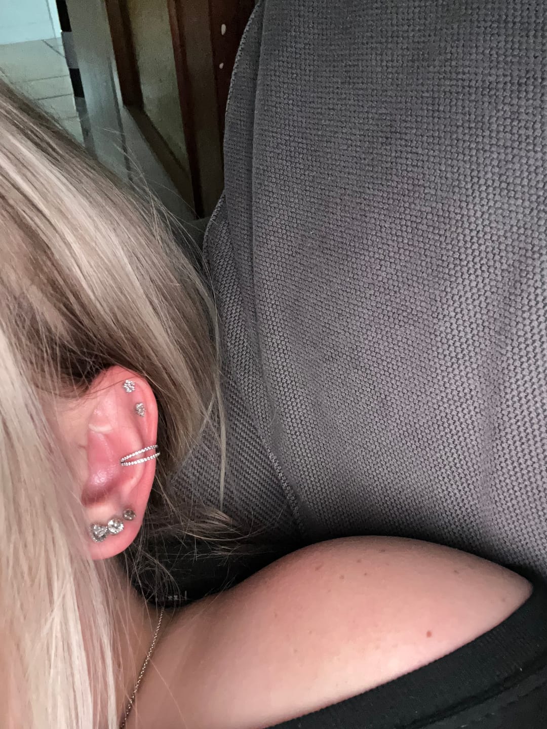 Customer photo review of Double Clicker Piercing | Titan