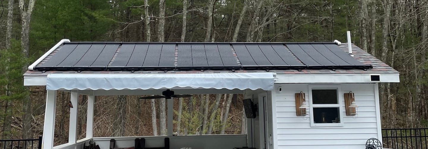 Customer photo review of SwimJoy Industrial Grade Solar Pool Heater Panel - Advanced High-Wind Mounting Security - Maximum Freeze Resistance