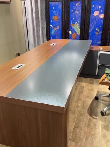 Customer photo review of Desk with LED Strip Lighting for Executives