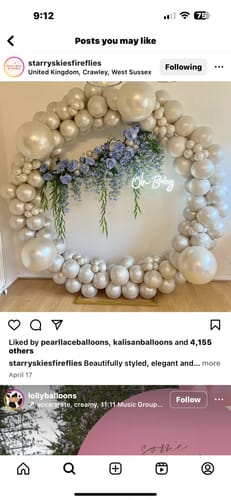 Customer photo review of 10x8 Ft Aluminum Balloon Arch Frame Wedding Arch Stand