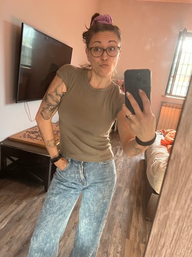 Customer photo review of Crop t-shirt basic a costine