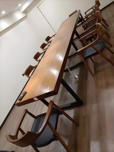 Customer photo review of Solid Wood Rectangular Conference Table Office Desk