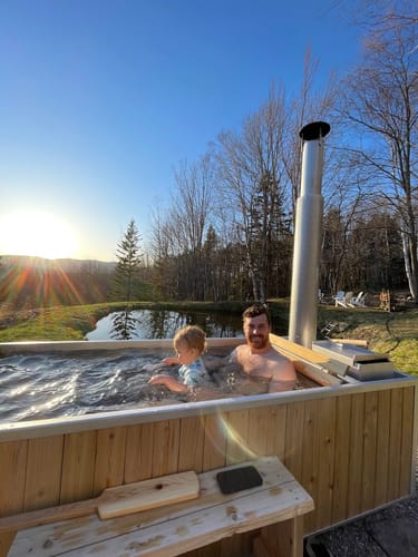 Customer photo review of Wood Burning Hot Tub