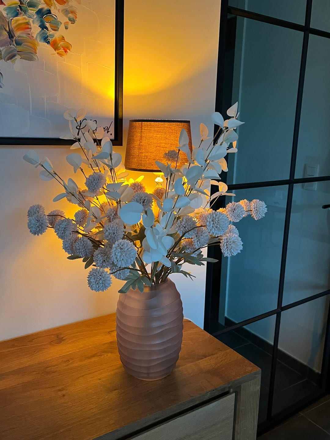Customer photo review of Kunst Eucalyptus - Crème (5stengels)