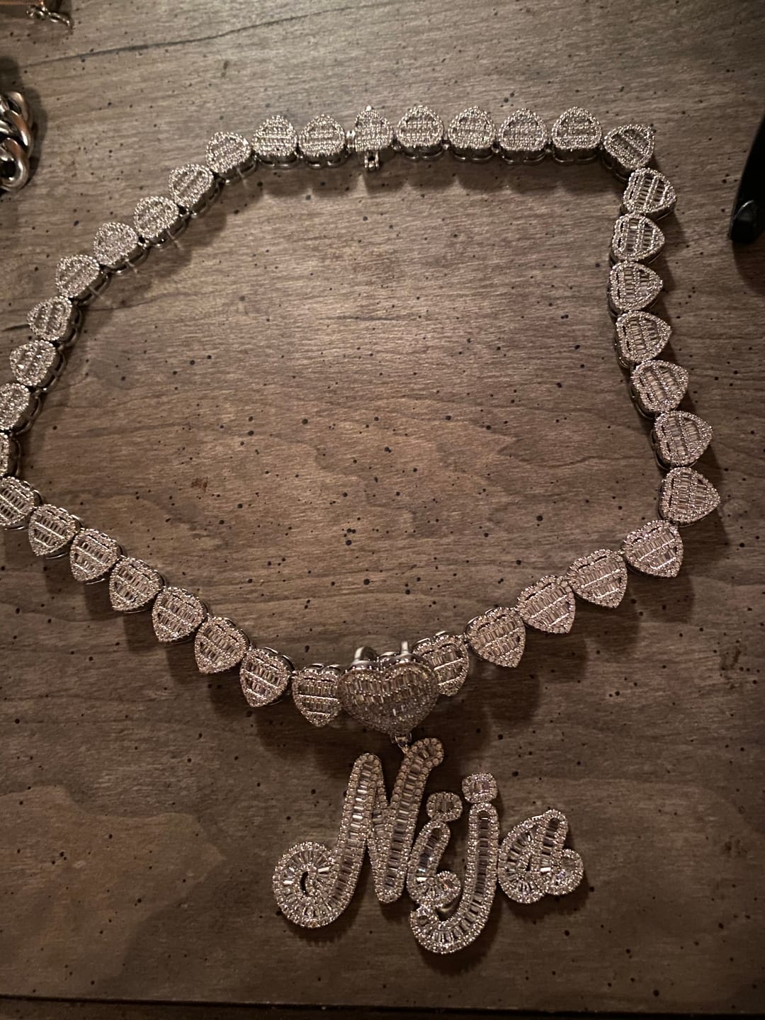 Customer photo review of ROSIE ICEY HEART NECKLACE