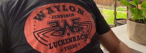 Customer photo review of LTX Waylon Jennings Mens Tee Shirt