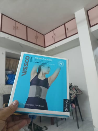 Customer photo review of Rib Belt | Provides Moderate Support to the Injured Ribs & Allows Normal Respiration (Grey)