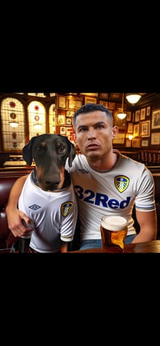 Customer photo review of Personalised Football Dog+Legend Art Deposit