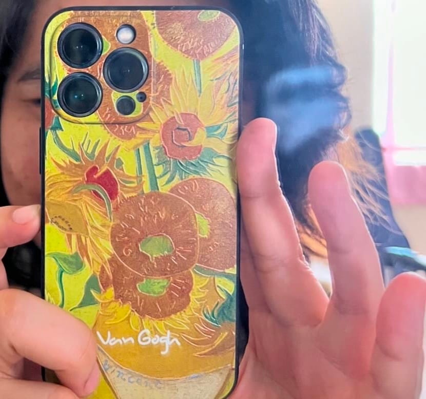 Customer photo review of Van gogh embossed iPhone cases