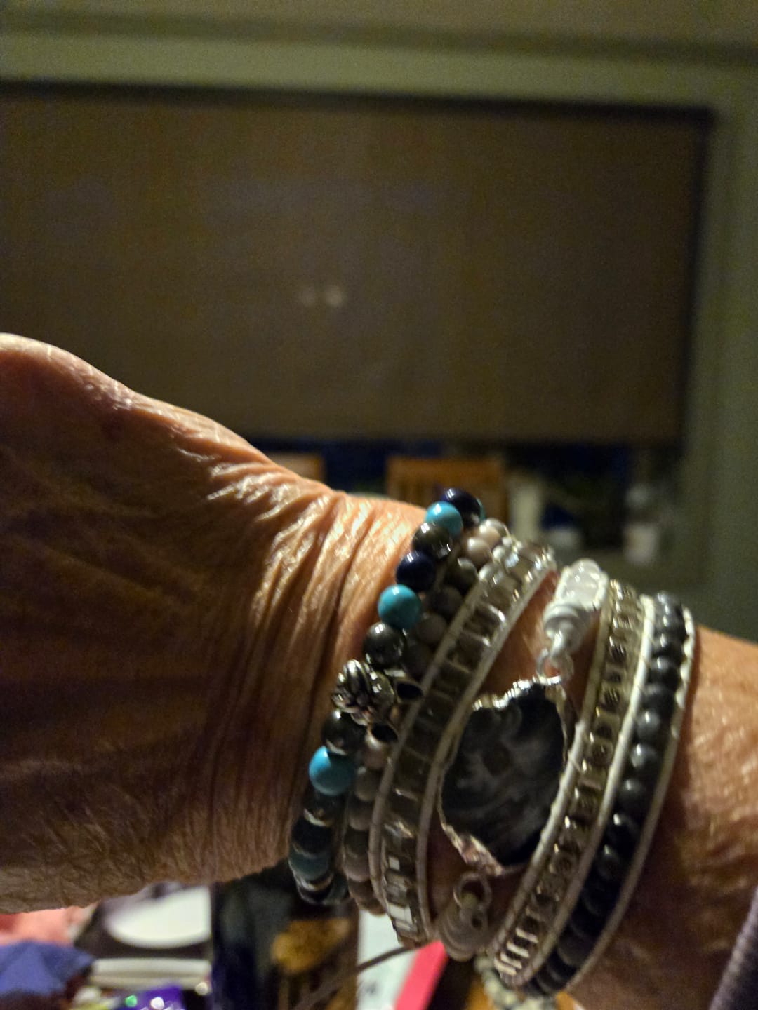 Customer photo review of Magical White Labradorite & Druzy Bracelet