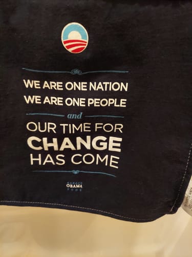 T-shirt quilt with politics, social justice themes by Karen from WI