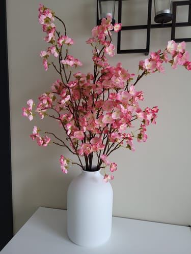 Customer photo review of Zijden Bloesem - Fuchsia roze (3 stengels)