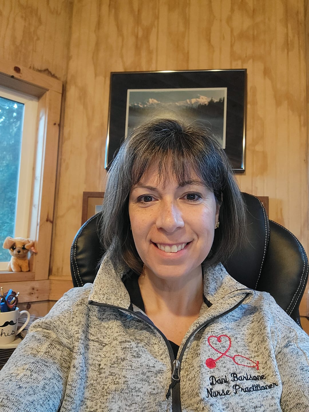 Customer photo review of L232  Port Authority® Ladies Sweater Fleece Jacket