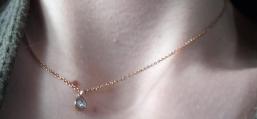 Customer photo review of Tiny CZ Diamond Necklace