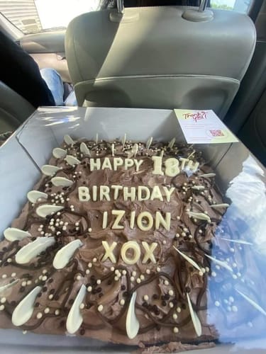 Customer photo review of BIG SLAB Cake