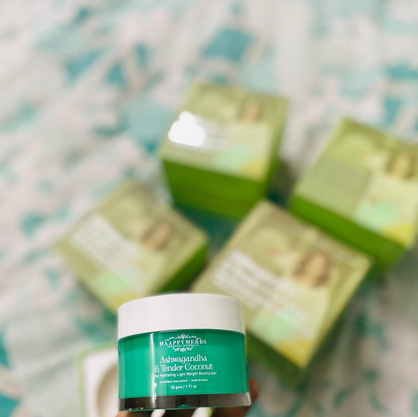Customer photo review of Ashwagandha & Tender Coconut Deep Hydrating Light Weight Moisturizer - 50gm