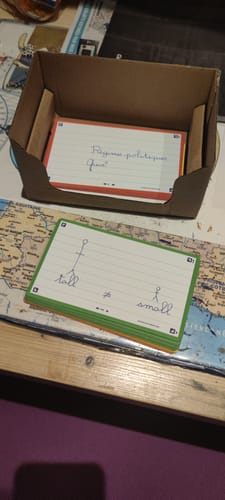 Avis photo d'un client sur Flashcards FLASH 2.0 OXFORD # 80 cartes 7,5 x 12,5 cm - ligné