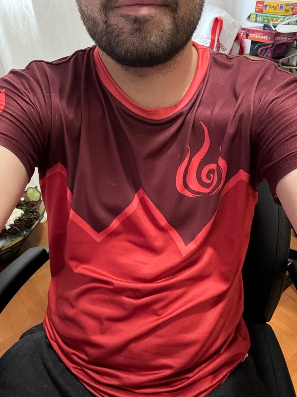Customer photo review of Playera Pijama Avatar Nación Del Fuego