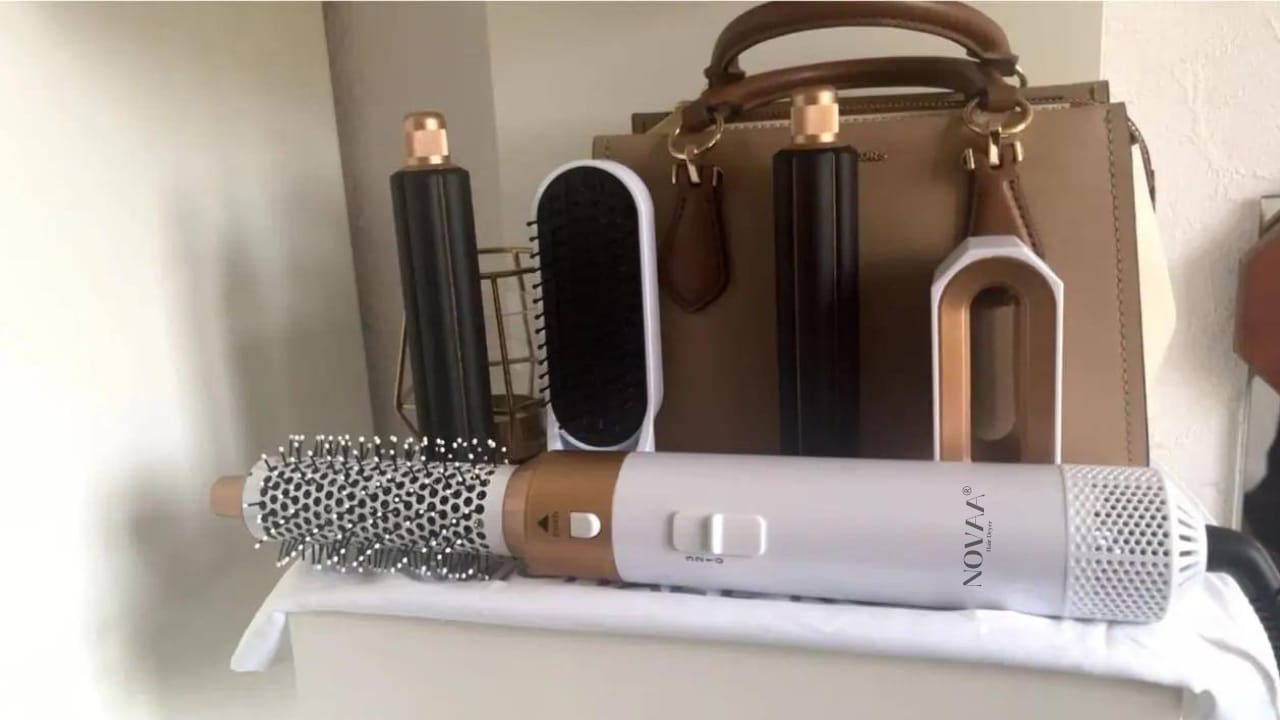 Customer photo review of Brosse Sèche-Cheveux Ionique Blanc | Novaa® Hair Dryer Multistyler 5-en-1
