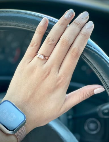 Customer photo review of .45ct La Rambla Engagement Ring