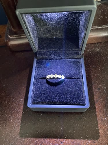 Customer photo review of 0.80 CT Round Cut Natural Diamonds - Wedding Band