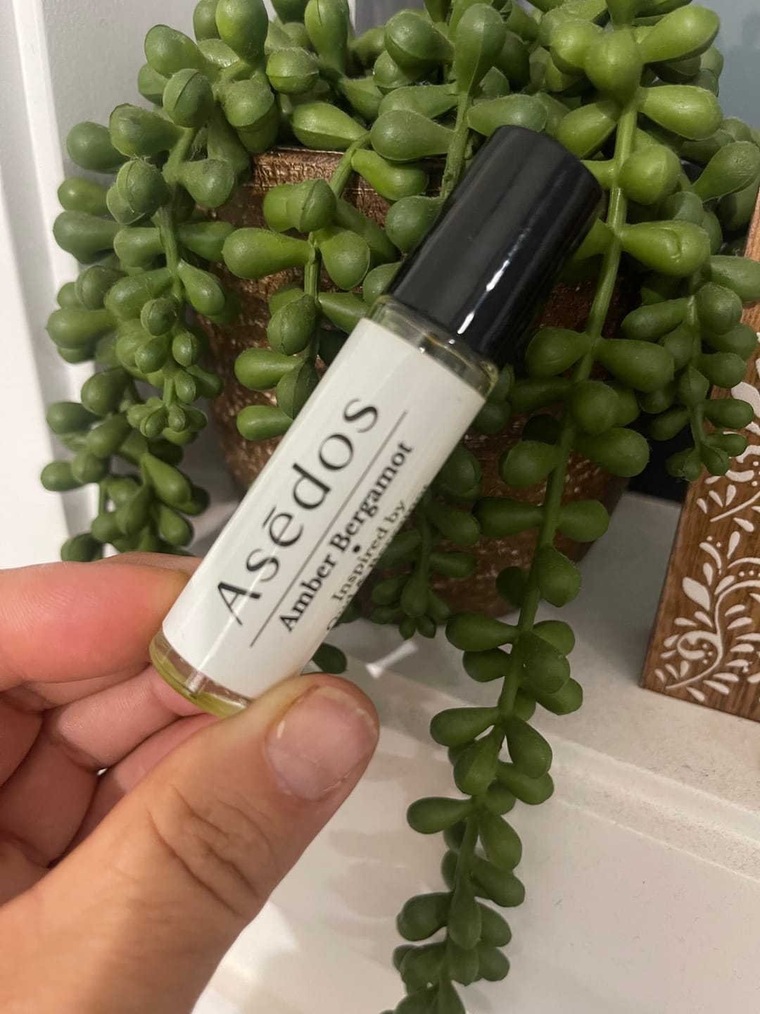 Customer photo review of AMBER BERGAMOT PERFUME OIL