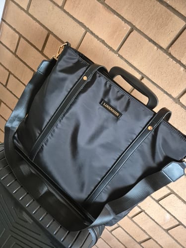 Customer photo review of Nora Nylon Tote Bag - Coffee