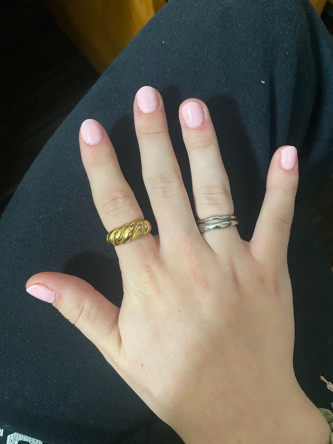 Customer photo review of 18K Gold-Filled Designer Twisted Dome Ring