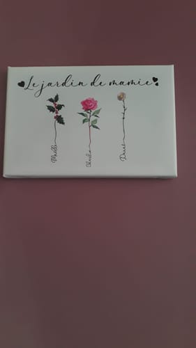 Customer photo review of Le jardin de mamie -Grands-parents - Toile