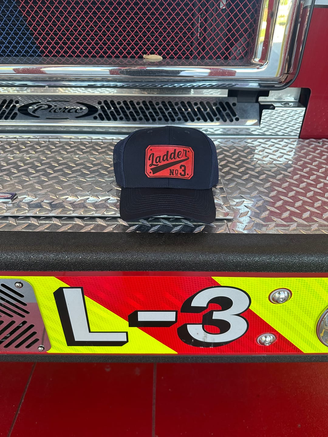Customer photo review of Custom Passport Leather Patch Hat