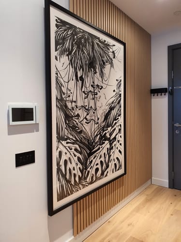 Customer photo review of Wooden Wall Panel | Natural Oak | Acoustic Panels