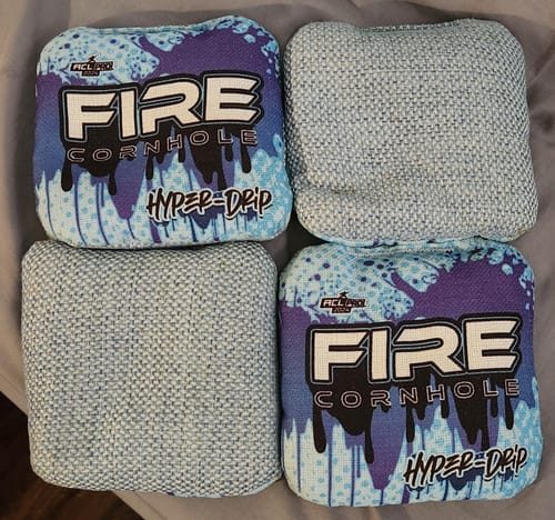 Customer photo review of 2024 Fire Hyper-Drip Cornhole Bags - Set of 4