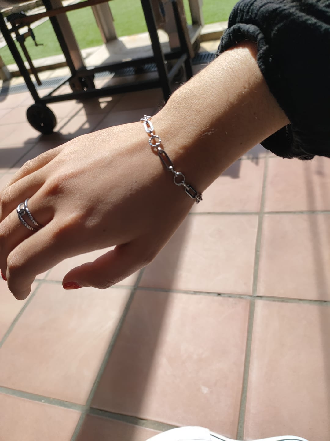Customer photo review of Pulsera Eslabón y Círculo