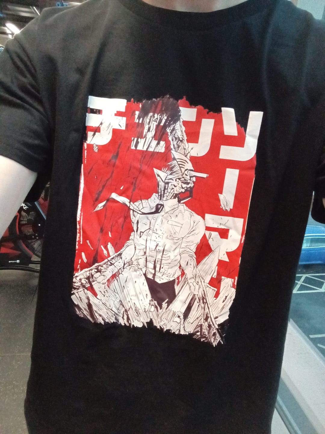 Customer photo review of CHAINSAW MAN WRATH BLACK TEE