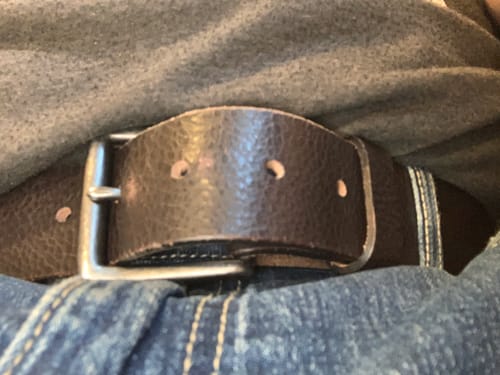 Customer photo review of The Long Haul Belt - Brown Classic 100% Real Leather Belt
