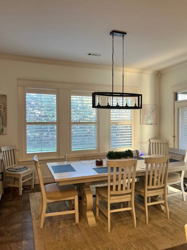 Customer photo review of 5-Light Oil Rubbed Bronze Oval Kitchen Island Pendant