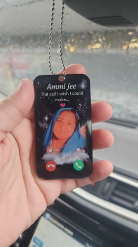 Customer photo review of Personalized The Call I Wish I Could Make Memorial Ornament