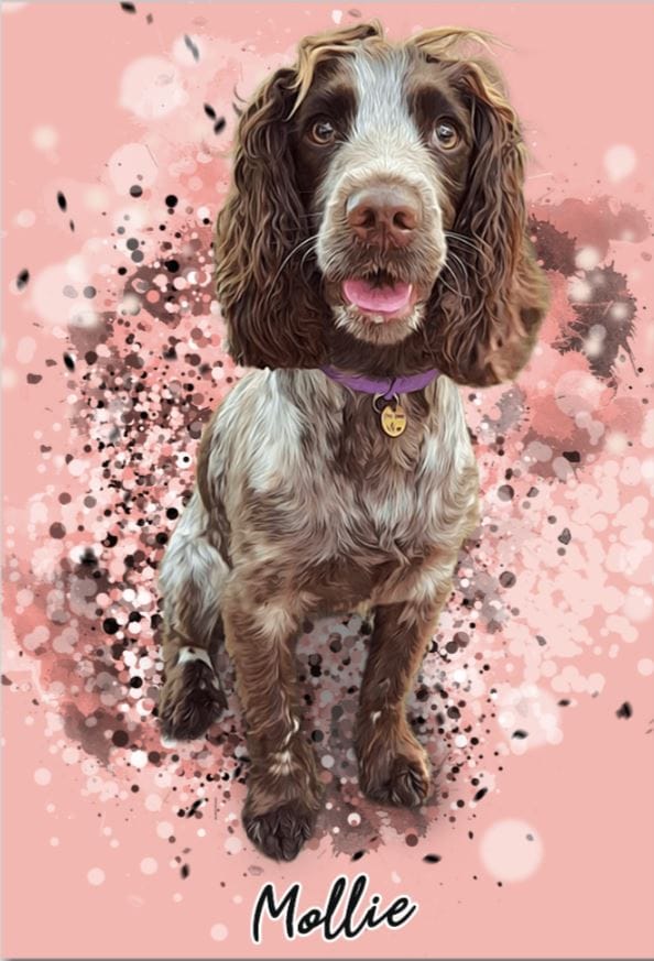 Customer photo review of Personalized Pet Art - Canvas