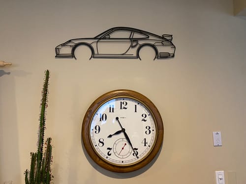 Customer photo review of Your Custom Car Silhouette Metal Wall Art