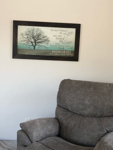 Customer photo review of The Best Things in Life Espresso Brown Frame 36x20" Glittered Only