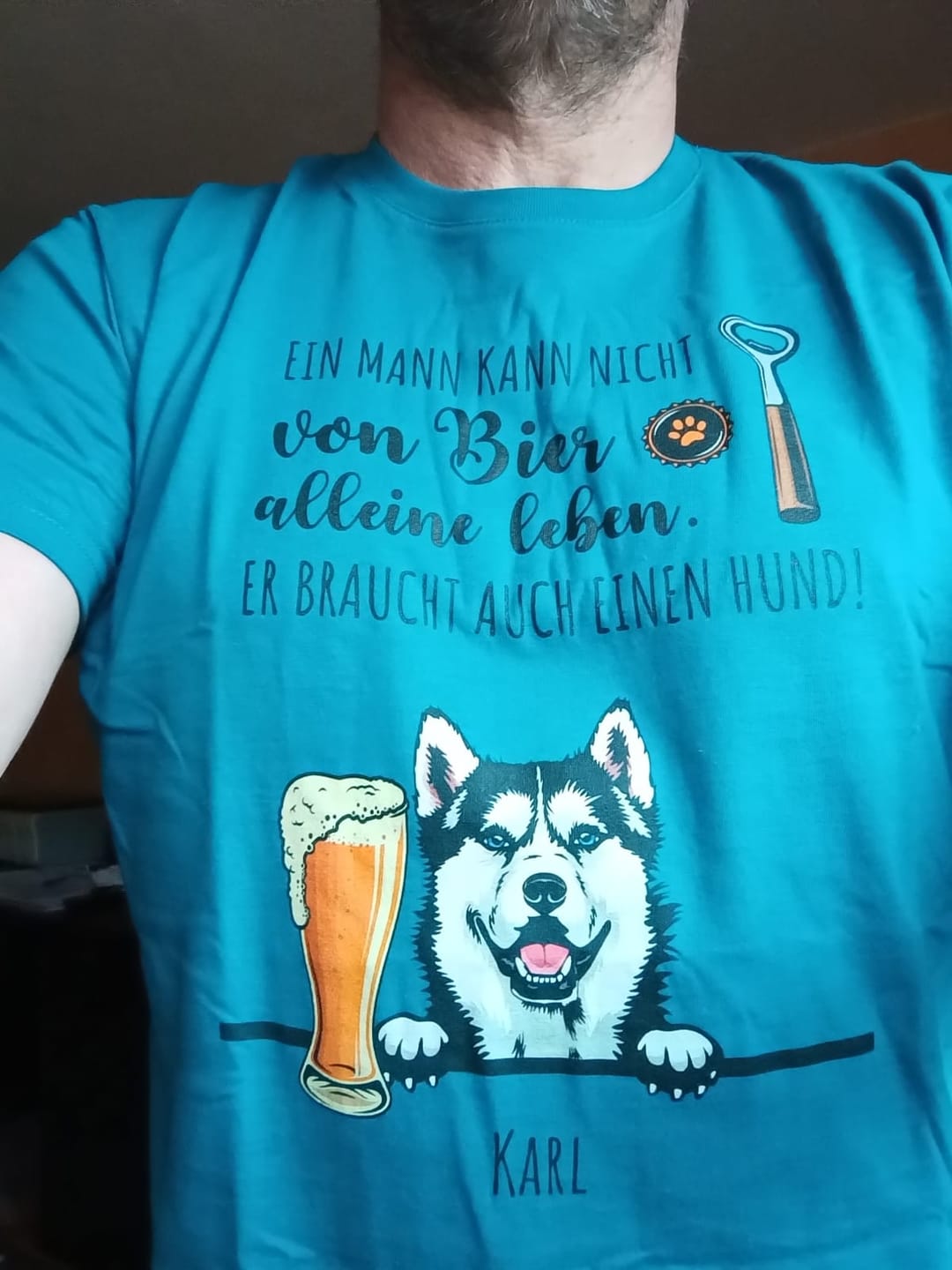 Customer photo review of Bier & Wuff - Individuelles T-Shirt
