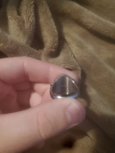 Customer photo review of Graveyard Signet Ring