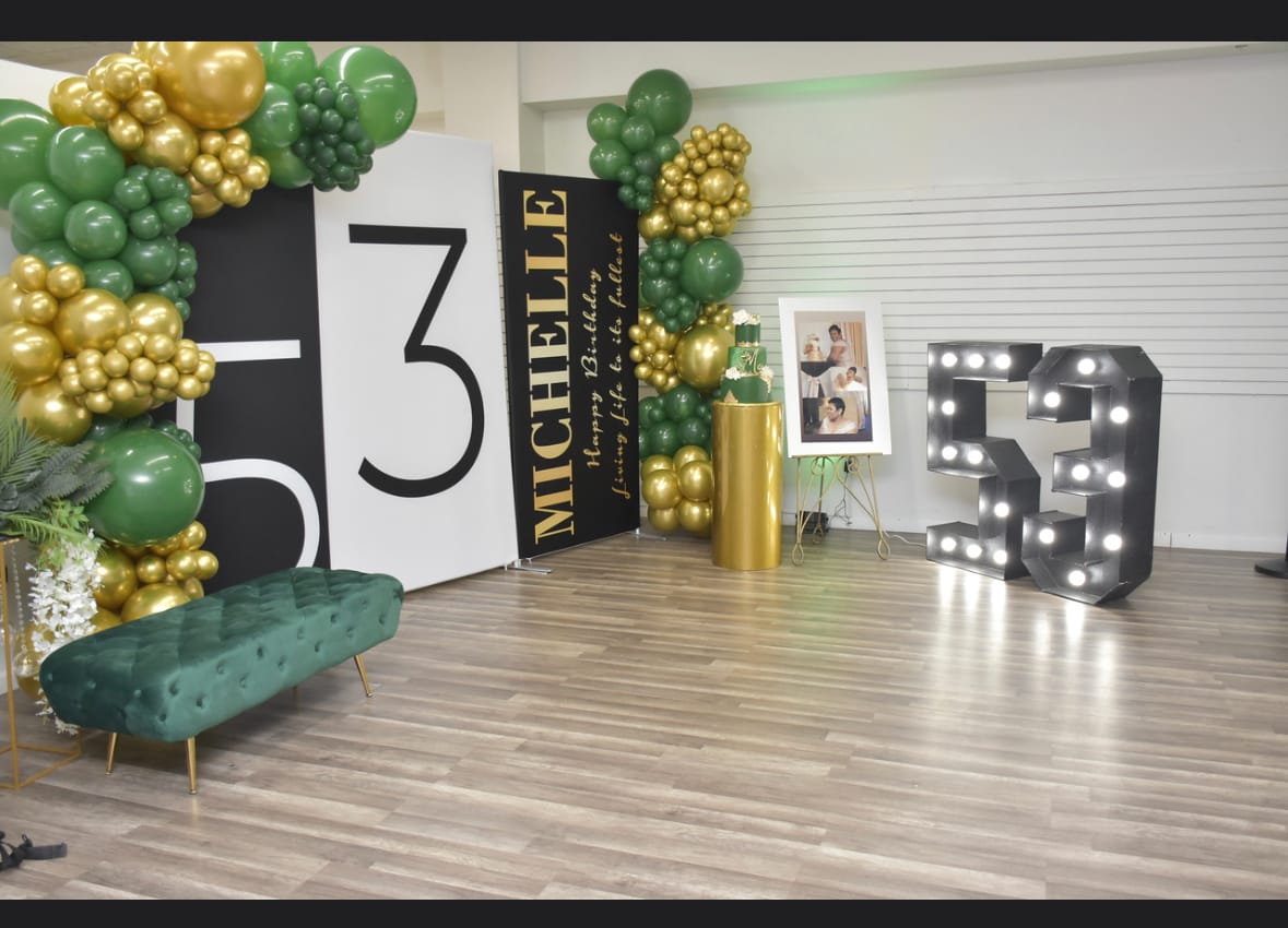 Customer photo review of Rectangular Backdrop Wall Set, Birthday&Baby Shower&Wedding Party Decoration
