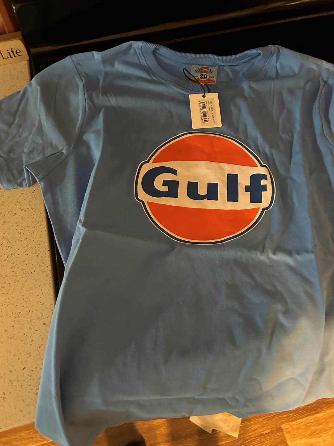 Customer photo review of Gulf Classic T-Shirt in Cobalt Blue